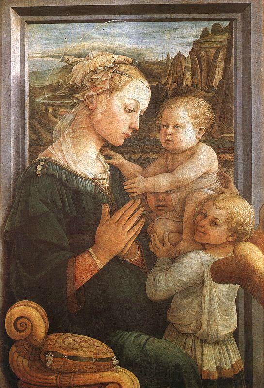 Fra Filippo Lippi Madonna and Child with Two Angels